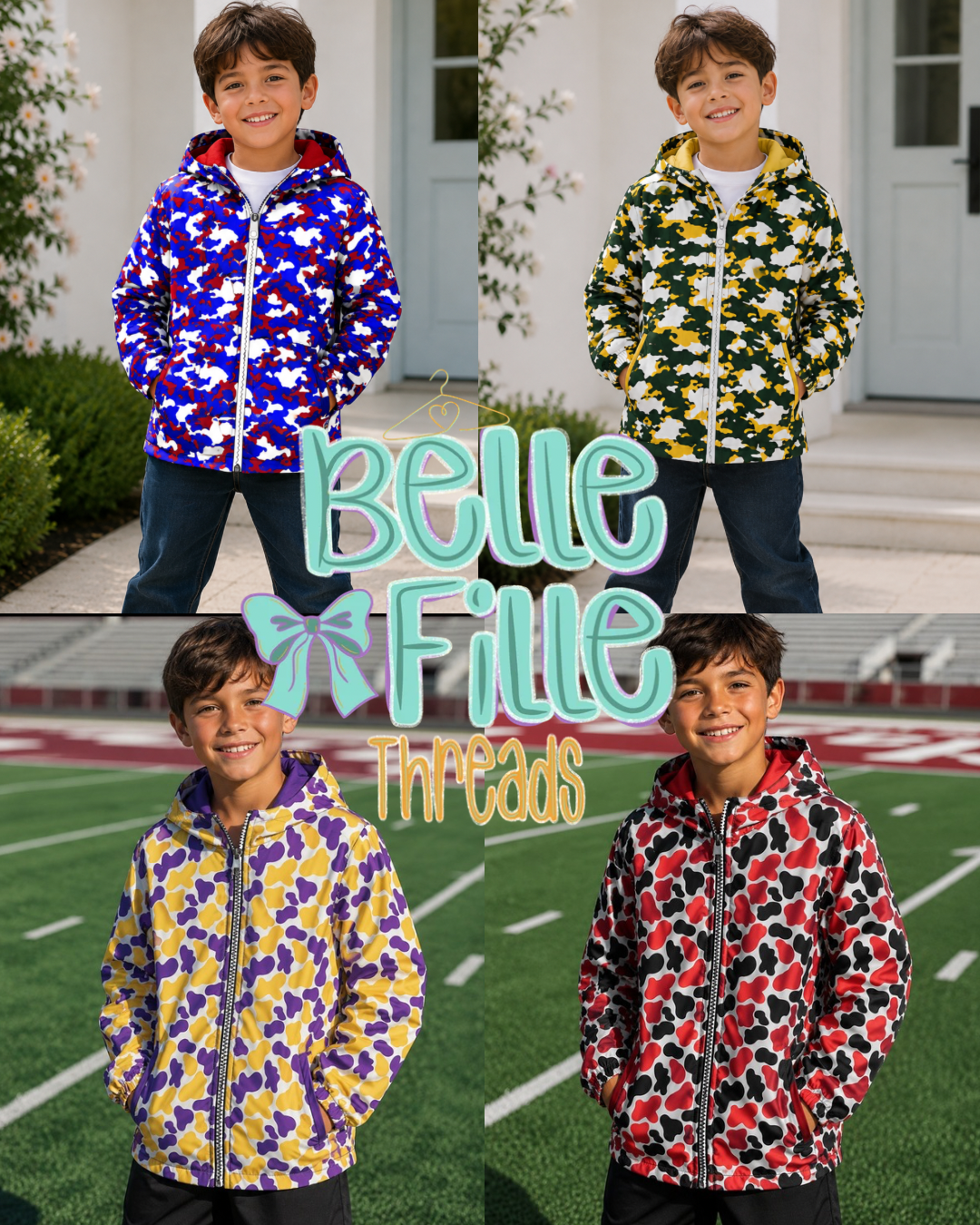 Youth Gender Neutral Camo Windbreakers