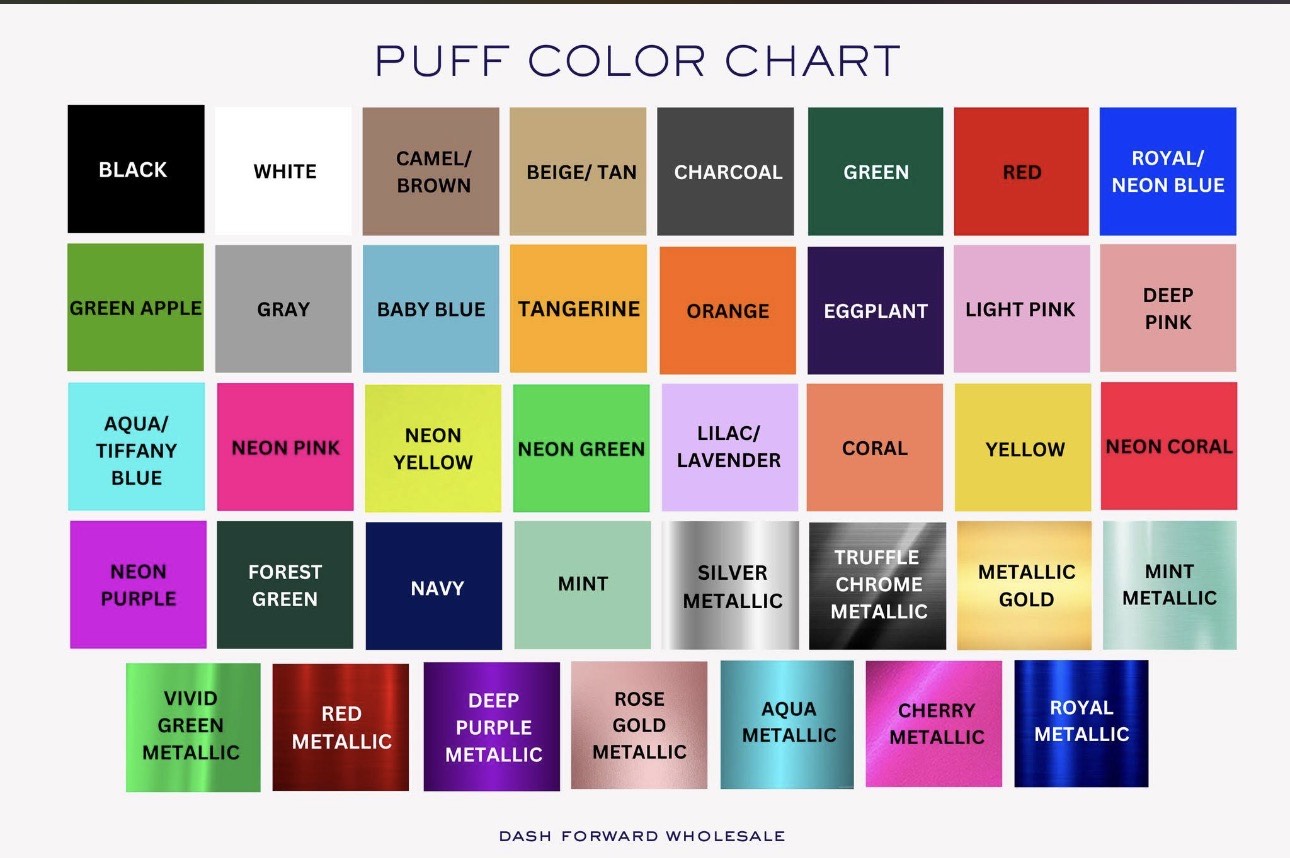 Adult Metallic Puff