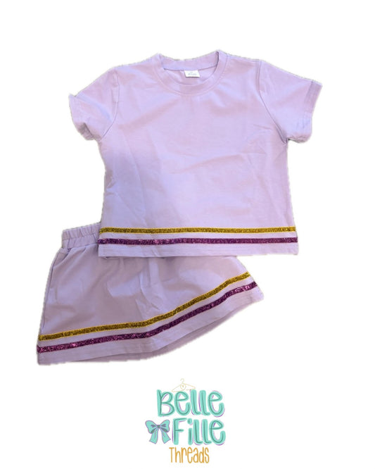 Lavendar Glitter Skort