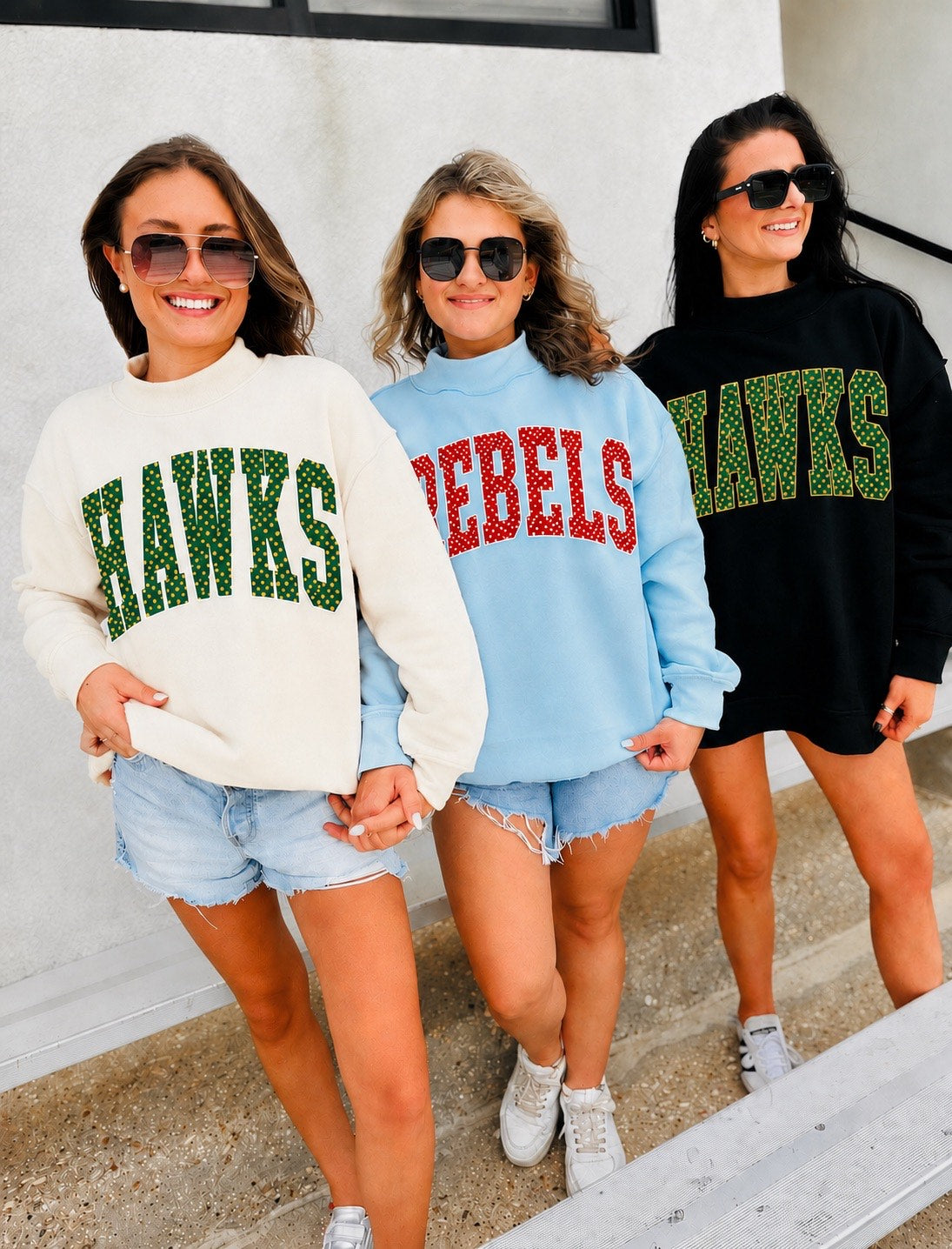 Mock-Neck Oversized Sweatshirt