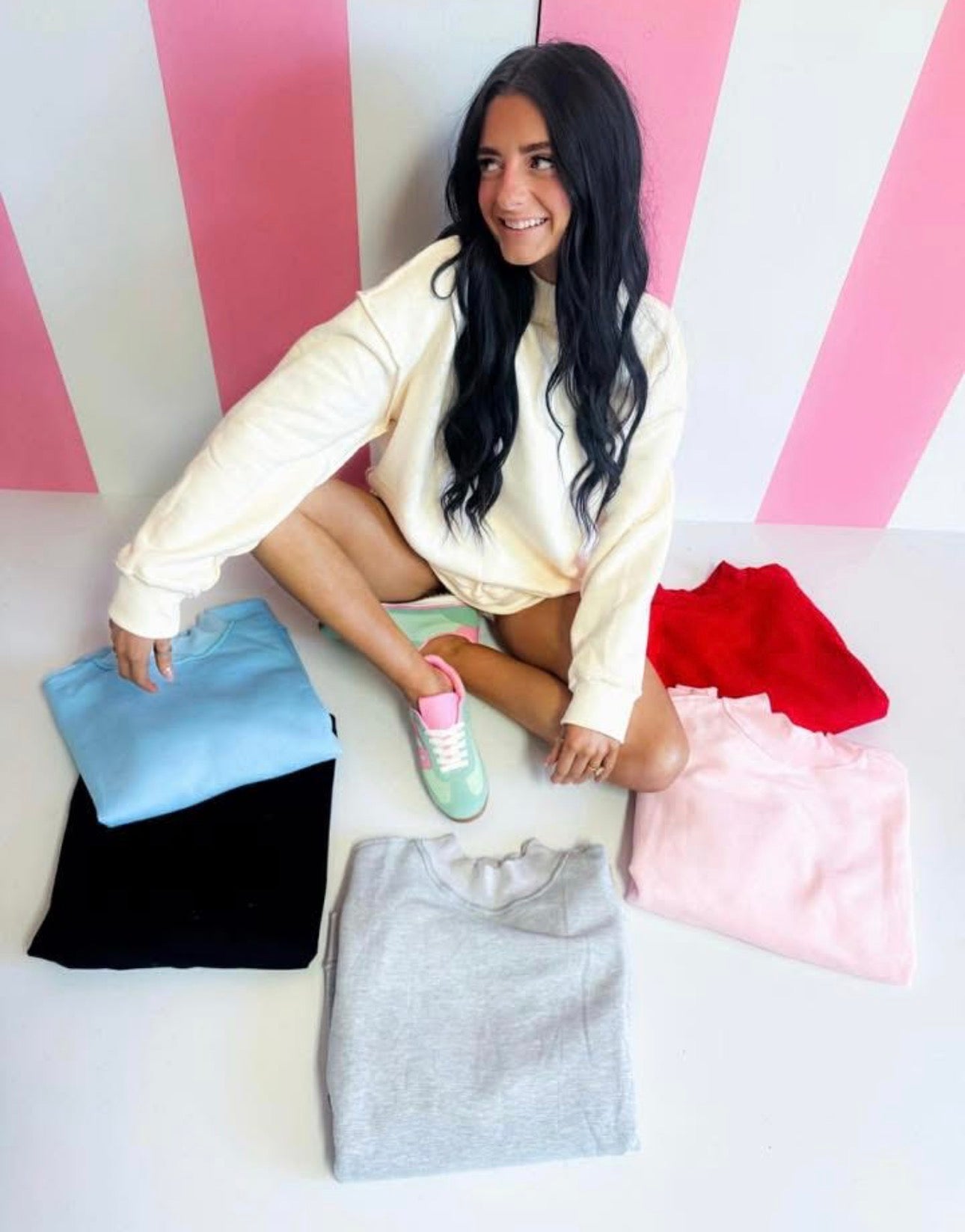 Mock-Neck Oversized Sweatshirt
