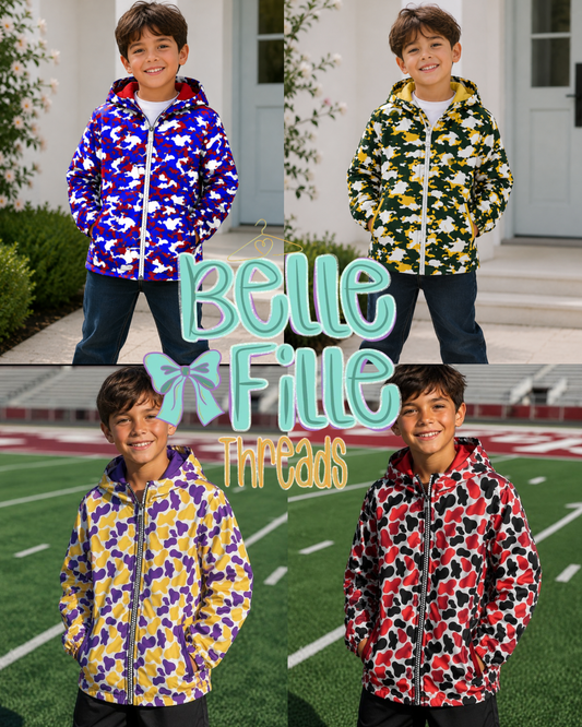 Youth Gender Neutral Camo Windbreakers