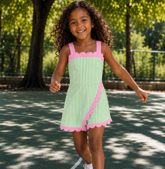 Scalloped Yoga Romper