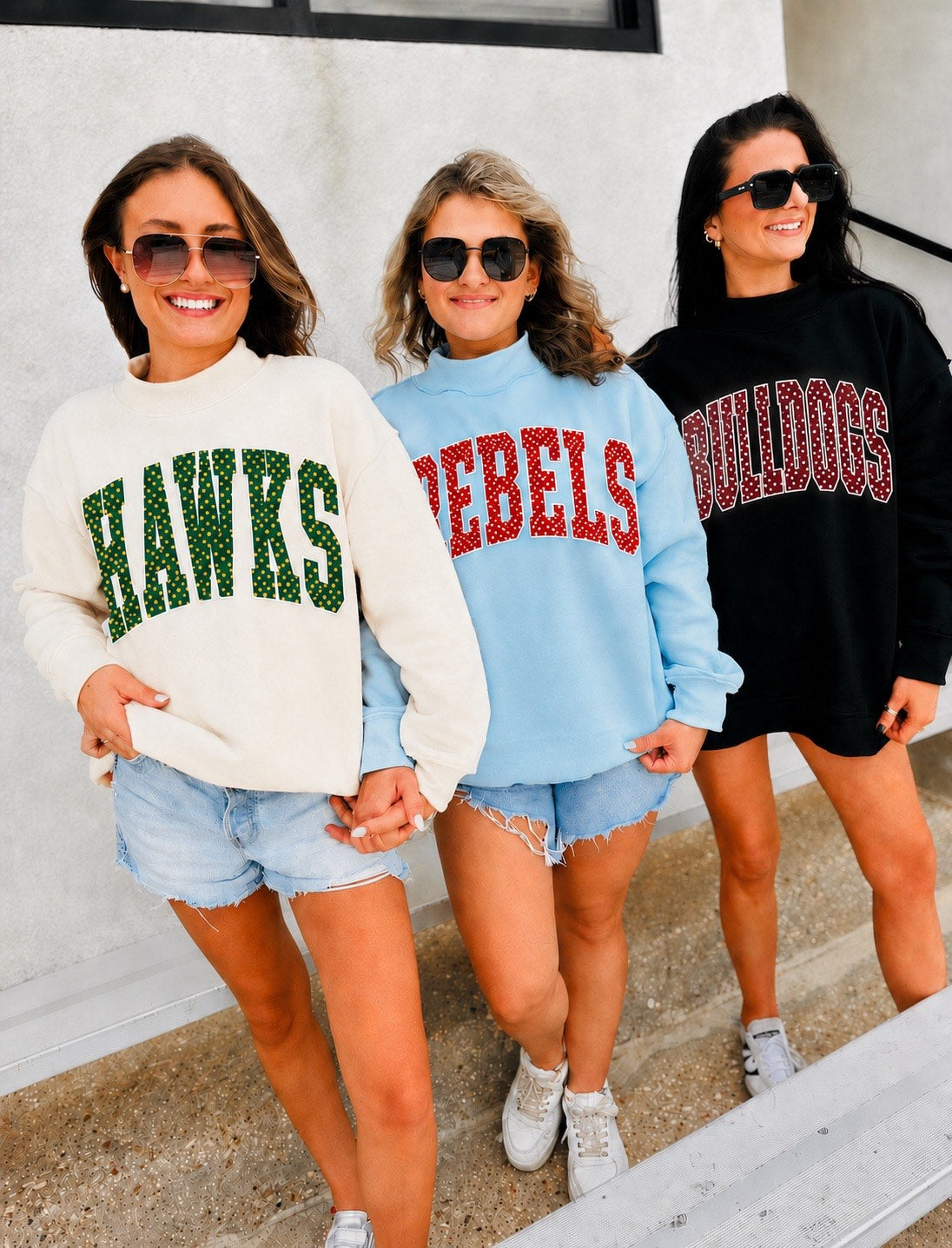 Mock-Neck Oversized Sweatshirt