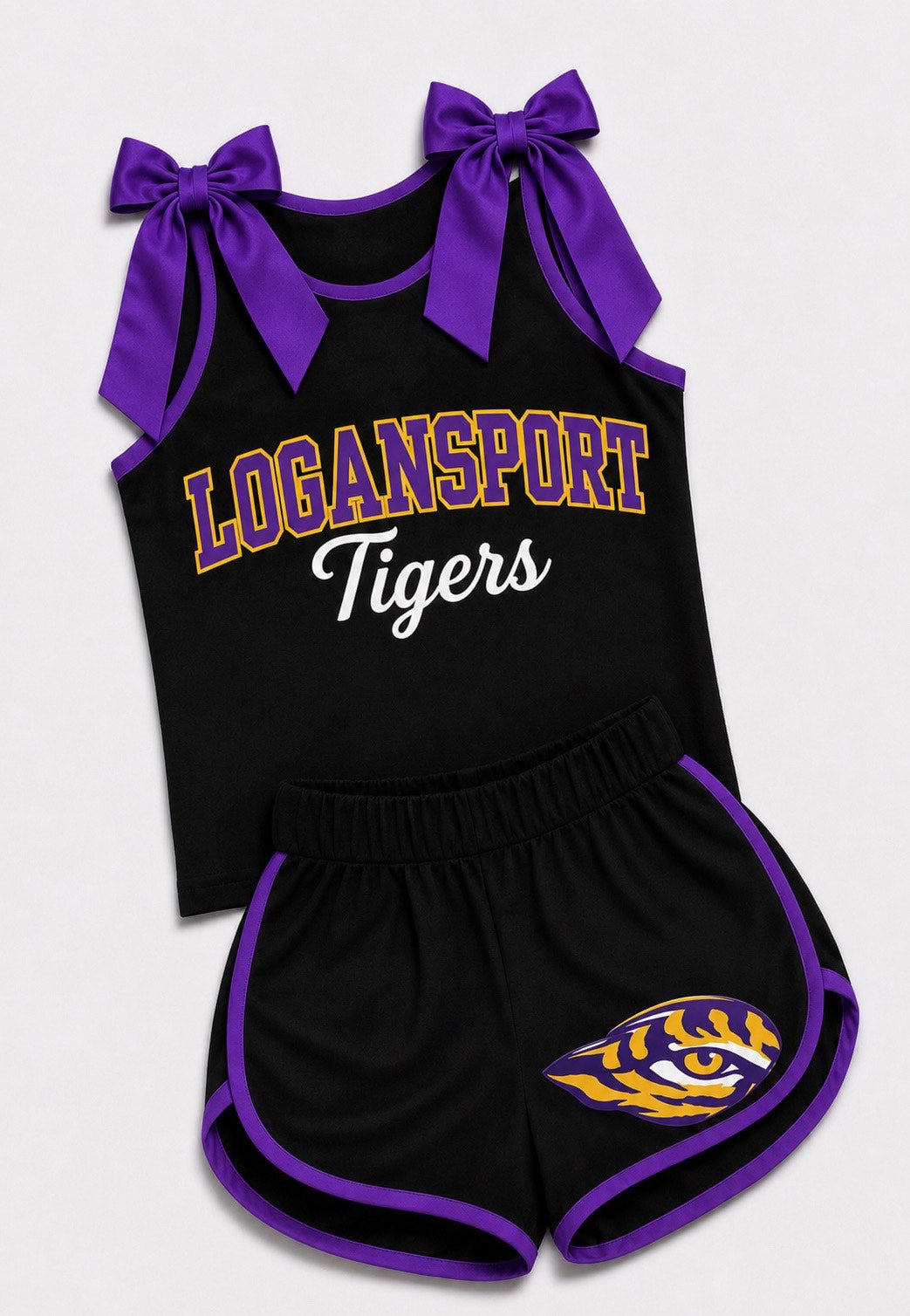 Bowtie Tank & Shorts Cheer Set