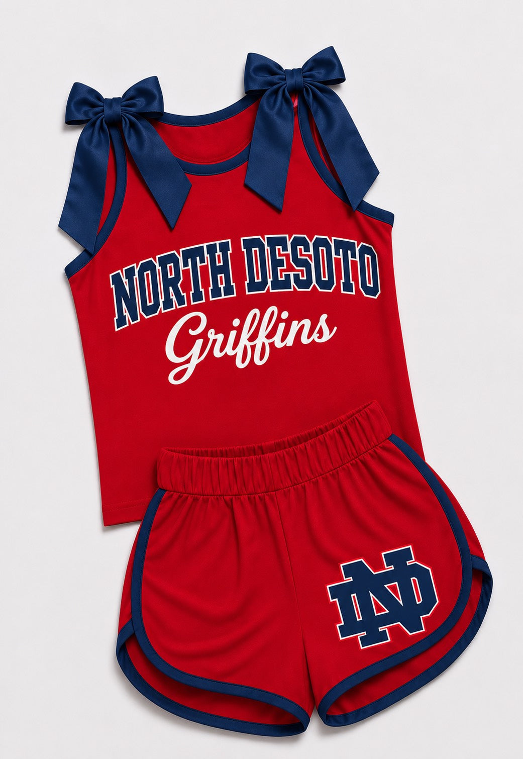 Bowtie Tank & Shorts Cheer Set