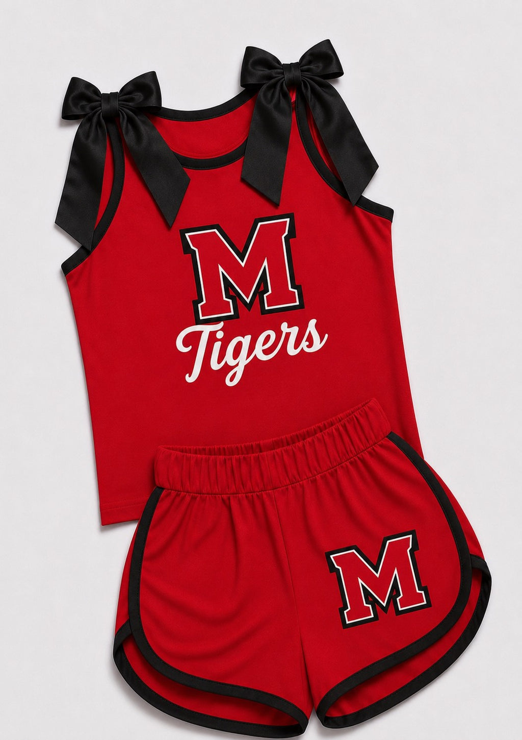 Bowtie Tank & Shorts Cheer Set