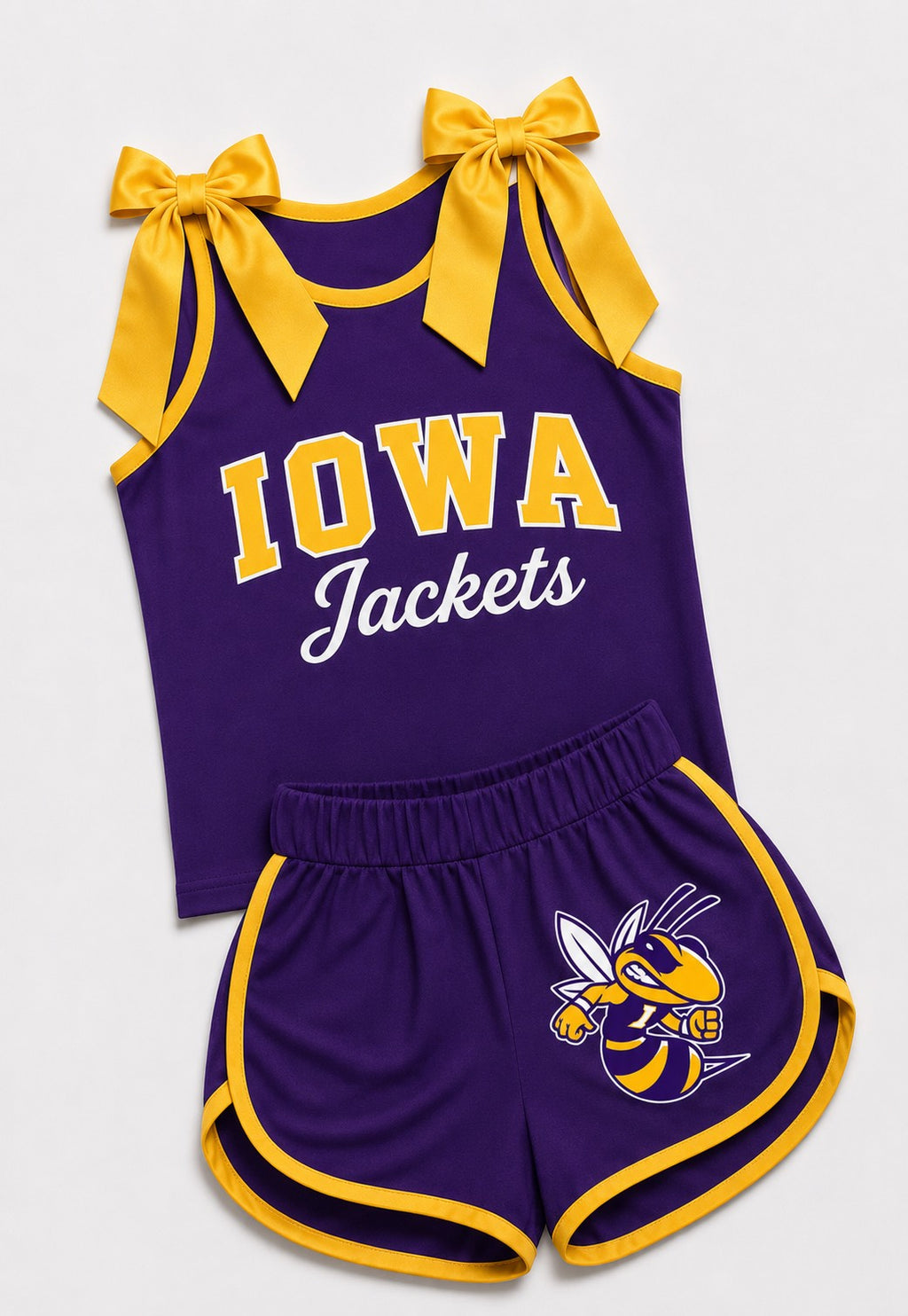 Bowtie Tank & Shorts Cheer Set