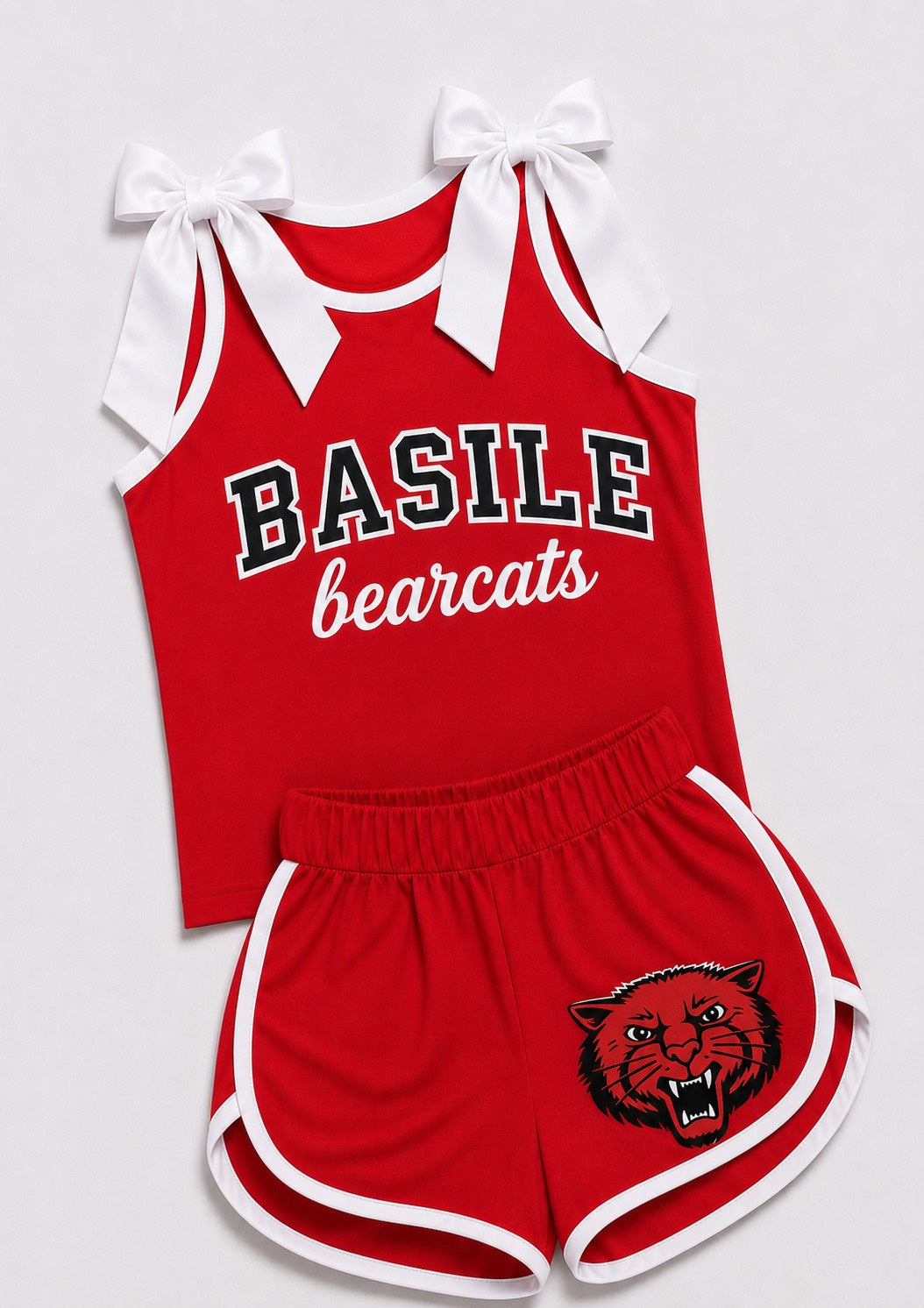 Bowtie Tank & Shorts Cheer Set