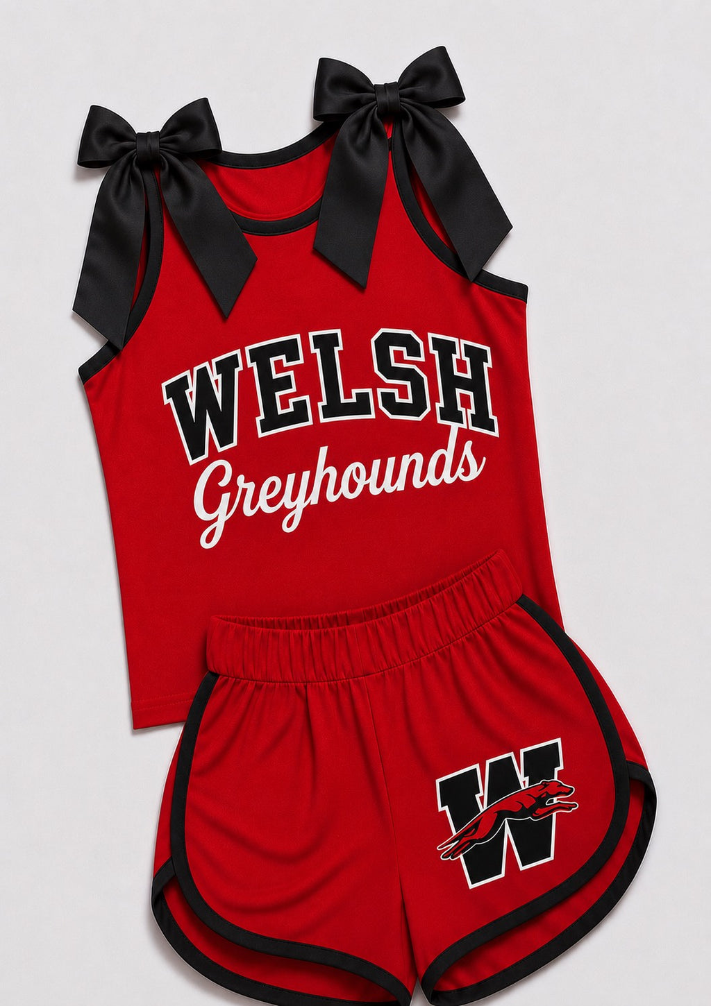 Bowtie Tank & Shorts Cheer Set