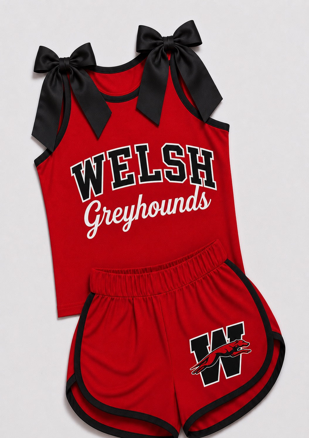 Bowtie Tank & Shorts Cheer Set