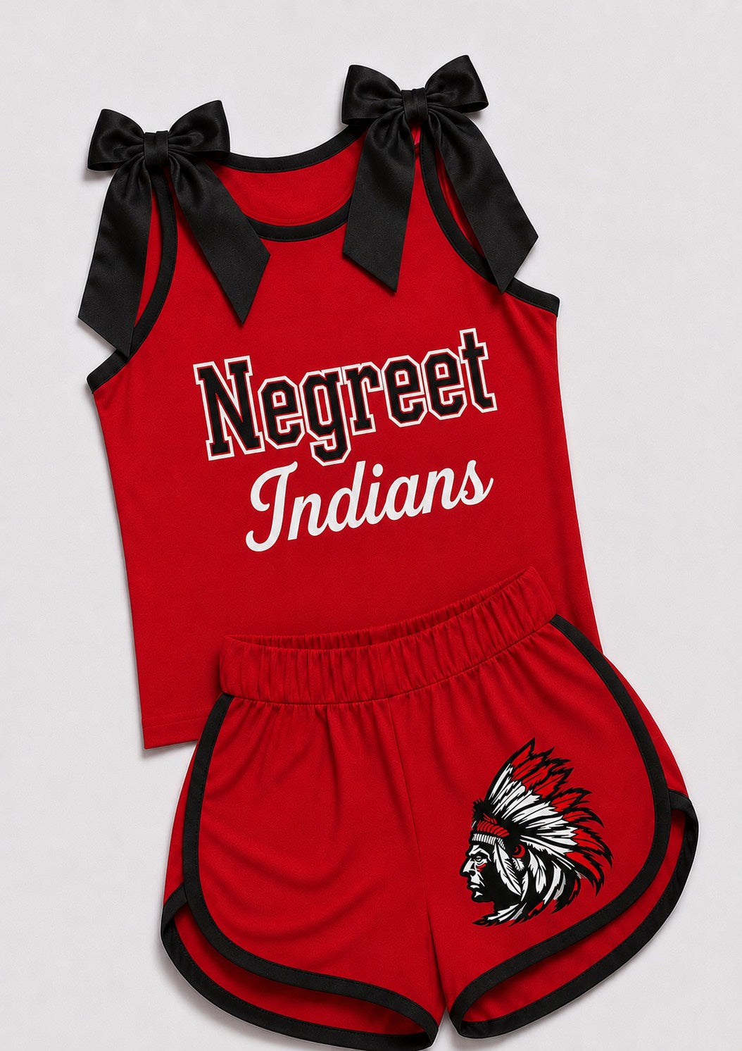 Bowtie Tank & Shorts Cheer Set