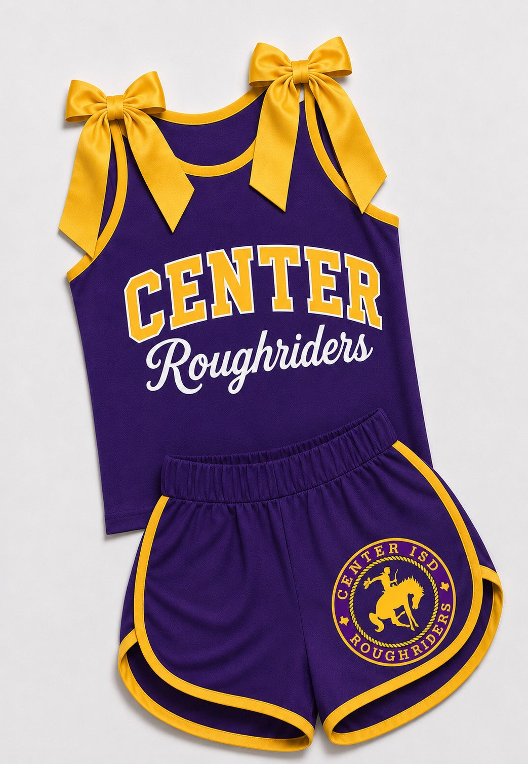 Bowtie Tank & Shorts Cheer Set