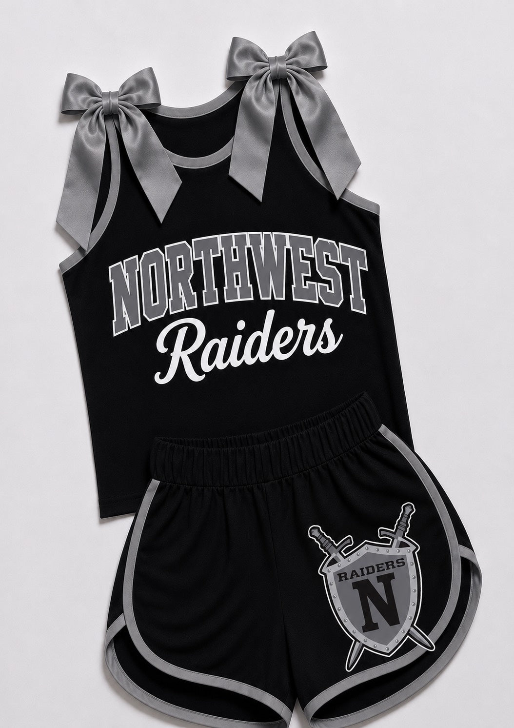 Bowtie Tank and Short Cheer Set 2