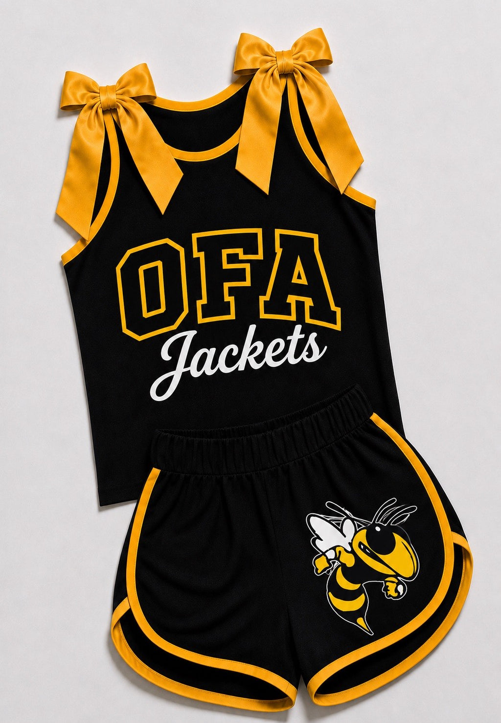 Bowtie Tank and Short Cheer Set 2