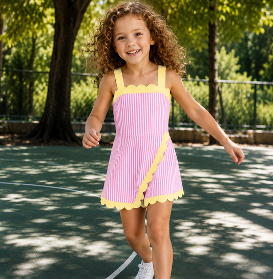Scalloped Yoga Romper